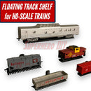 Floating HO-Scale Train Track Shelf | Display your HO-scale train with this floating shelf track! | Train Display Shelf + Command strips