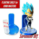 Floating Shelf for Chibi Masters Figures | Out of Box Wall Mount Display | Includes Command Strip