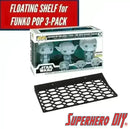 Floating Shelf for Force Ghosts 3-PACK | Funko Box Wall Mount for Amazon Star Wars Force Ghost 3 Pack fits 10.5W x 3.5D