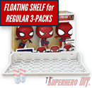 Floating Shelf for Funko Pop 3-PACK | Pop Shelf for 3 Pack fits 9W x 3.5D | Includes mounting hardware
