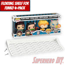 Floating Shelf for Funko Pop 4-PACK | Pop Shelf for Specific 4 Packs fits 15W x 3.5D