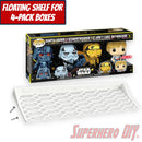 Floating Shelf for Funko Pop 4-PACK | Pop Shelf for Specific 4 Packs fits 15W x 3.5D