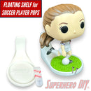 Floating Shelf for Soccer Player Funko Pops | Fits Pop Football with round grass base