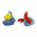 The Little Mermaid Flounder and Sebastian Sculpted Salt and Pepper Shaker Set