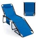 Foldable Recline Lounge Chair with Adjustable Backrest and Footrest