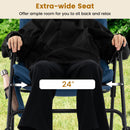Foldable Rocking Padded Portable Camping Chair with Backrest and Armrest