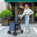 Folding Pet Stroller for Small and Medium Pets with Breathable Mesh andx One-Button Foldable