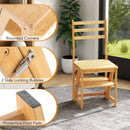Multifunctional 3-in-1 Ladder Chair Display Plant Stand for Library Kitchen Office