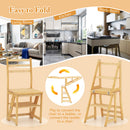 Multifunctional 3-in-1 Ladder Chair Display Plant Stand for Library Kitchen Office