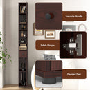 Freestanding Slim Bathroom Cabinet with Drawer and Adjustable Shelves