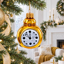 Vintage Alarm Clock Glass Christmas Ornament