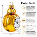 Vintage Alarm Clock Glass Christmas Ornament