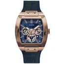 Guess Men's Blue Gold Tone Multi-function