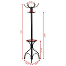 Vintage Metal Coat Hat Tree Stand Clothes Hanger