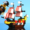 Custom Mini Black Seas Barracuda with Captain Brickbeard Minifigure