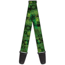 Guitar Strap - GREEN LANTERN Logo Collage Weathered Greens