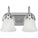 Sea Gull Lighting Windgate 2-Light Bath Vanity Up light Fixture Chrome