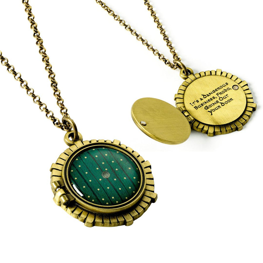 Lord of The Rings Bag End Hobbit Door Necklace