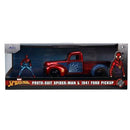 Hollywood Rides 1941 Ford Pickup 1:32 Scale Die-Cast Metal Vehicle with Proto-Suit Spider-Man Figure