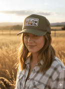 Howdy Y'all Olive Patch Trucker Hat
