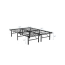 Twin/Full/Queen Size Foldable Metal Platform Bed with Tool-Free Assembly