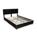 Full/Queen PU Leather Upholstered Platform Bed with 4 Drawers