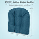 4 Pack 17.5 x 17 Inch U-Shaped Chair Pads with Polyester Cover