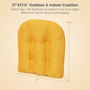 4 Pack 17.5 x 17 Inch U-Shaped Chair Pads with Polyester Cover