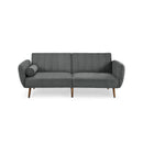 Convertible Futon Sofa Bed Adjustable Couch Sleeper with Wood Legs