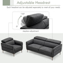 Modern Couched Sofa set with Adjustable Headrest