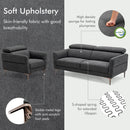 Modern Couched Sofa set with Adjustable Headrest