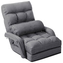 Folding Lazy Floor Chair Sofa with Armrests and Pillow