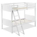 Twin Size Wooden Bunk Beds Convertible 2 Individual Beds