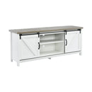 TV Stand Media Center Console Cabinet with Sliding Barn Door