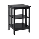 2 Pieces 3-Tier Nightstand with Reinforced Bars and Stable Structure