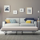 Rollaway Guest Bed with Sturdy Steel Frame and Memory Foam Mattress Made in Italy