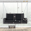 2-Person Patio Rattan Porch Swing with Cushions