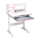 Kids Multifunctional Writing Desk with Tilt Desktop and Book Shelf