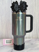 Black Gloss Scallop Boot