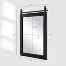 30 x 22 Inch Wall Mount Mirror with Wood Frame