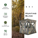 3 Person Portable Pop-Up Ground Tent with Gun Ports and Carrying Bag