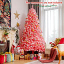 Pink Christmas Tree with Snow Flocked PVC Tips and Metal Stand