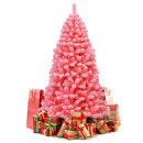 Pink Christmas Tree with Snow Flocked PVC Tips and Metal Stand