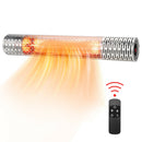1500W Indoorand Outdoor Electric Heater with 2 Power Settings -Silver