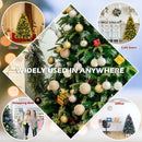 Pre-Lit Snowy Christmas Hinged Tree with Multi-Color Lights