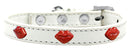 Dog, Puppy & Pet Widget Fashion Collar, "Red Glitter Lips"