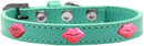 Dog, Puppy & Pet Widget Fashion Collar, "Pink Glitter Lips"