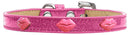 Dog, Puppy & Pet Widget Ice Cream Collar, "Pink Glitter Lips"