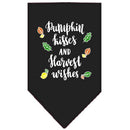 Dog Bandana Screen Printed, "Pumpkin Kisses & Harvest Wishes"