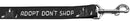 Pet Dog & Cat Nylon Collar or Leash, "Adopt Don't Shop"